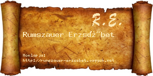 Rumszauer Erzsébet névjegykártya