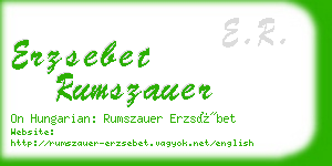 erzsebet rumszauer business card